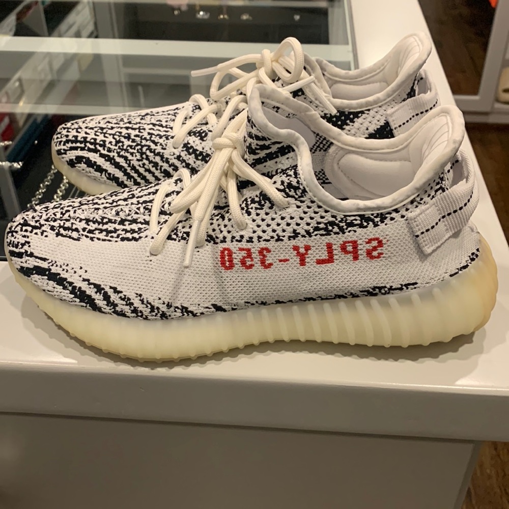 Zebra Yeezys size 6
